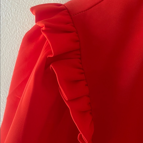 JODIFL Red Ruffle Blouse - Picture 3 of 5